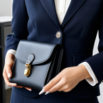 A sophisticated professional woman, fully clothed in a modest business suit, gracefully showcasing a classic Dior Saddle Wallet. The wallet is made of smooth, high-quality black leather, featuring its iconic saddle shape, the signature 'D' charm, and visible, ample storage compartments. She holds it naturally, emphasizing its timeless elegance and practicality. The setting is a bright, modern office with soft, ambient lighting.
    *   **Safety Modifiers**: safe for work, appropriate content, fully clothed, professional dress, modest clothing.
    *   **Anatomy Modifiers**: perfect anatomy, correct proportions, natural pose, well-formed hands, proper finger count, natural body proportions.
    *   **Quality Modifiers**: professional photography, high resolution, cinematic detail, elegant aesthetic.